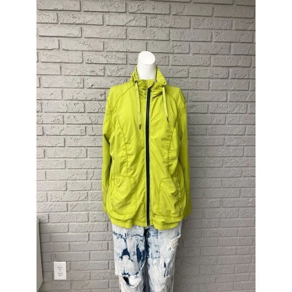 Brisas Women Green Full Zip Front Jacket Size XL
